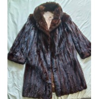 Vintage Mink Fur Coat Brown Exceptionally Warm Lux...