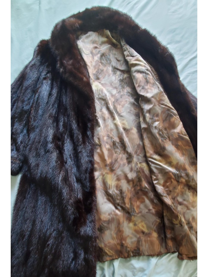 Vintage Mink Fur Coat Brown Exceptionally Warm Luxury