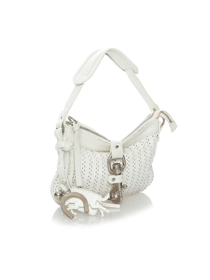 Perforated Leather Shoulder Bag