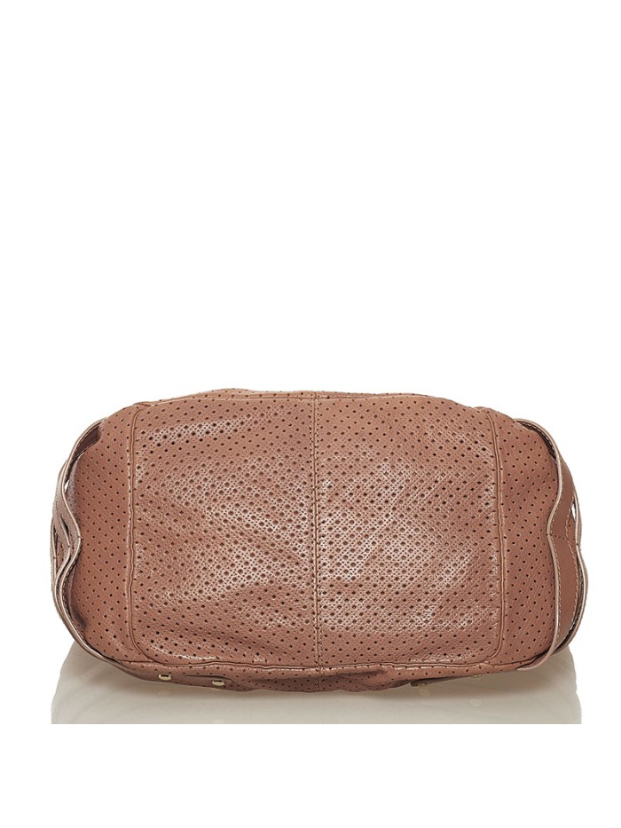 Perforated Leather Shoulder Bag