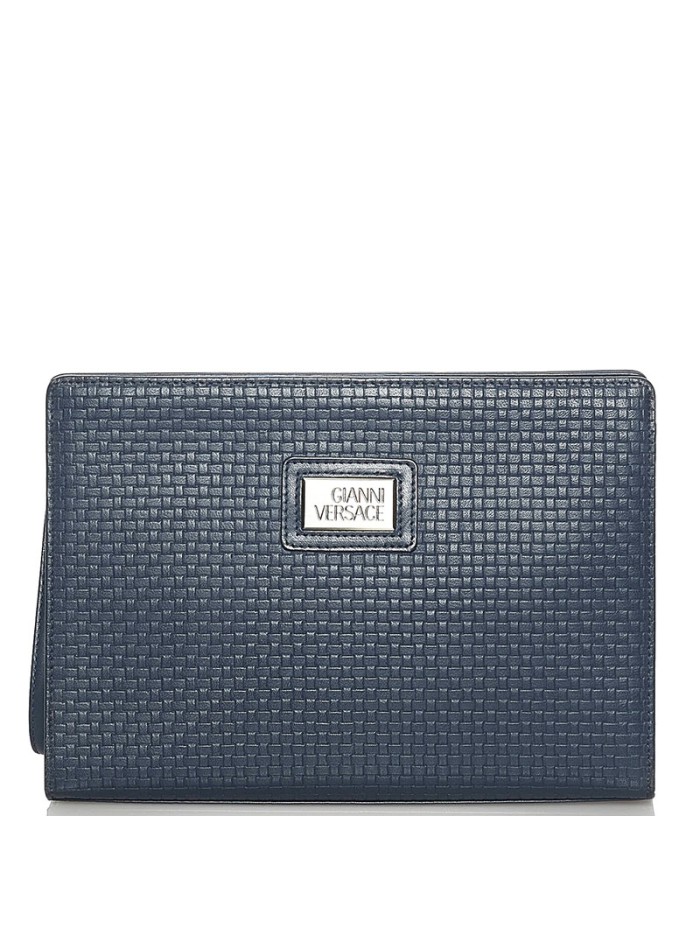 Embossed Leather Clutch