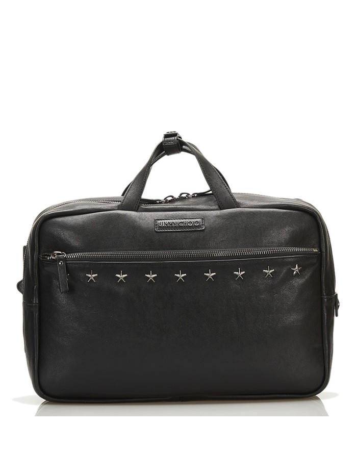 Leather Star Stud Briefcase