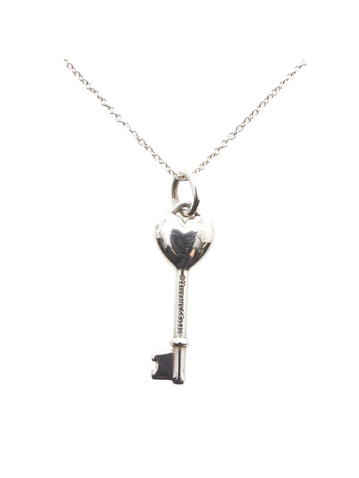 Heart Key Diamond Pendant Necklace