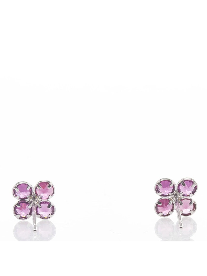 Sapphire Flower Earrings