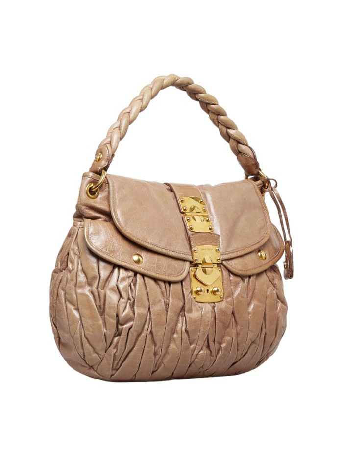 Matelasse Leather Coffer Handbag