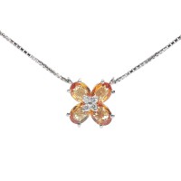 18K Flower Pendant Necklace