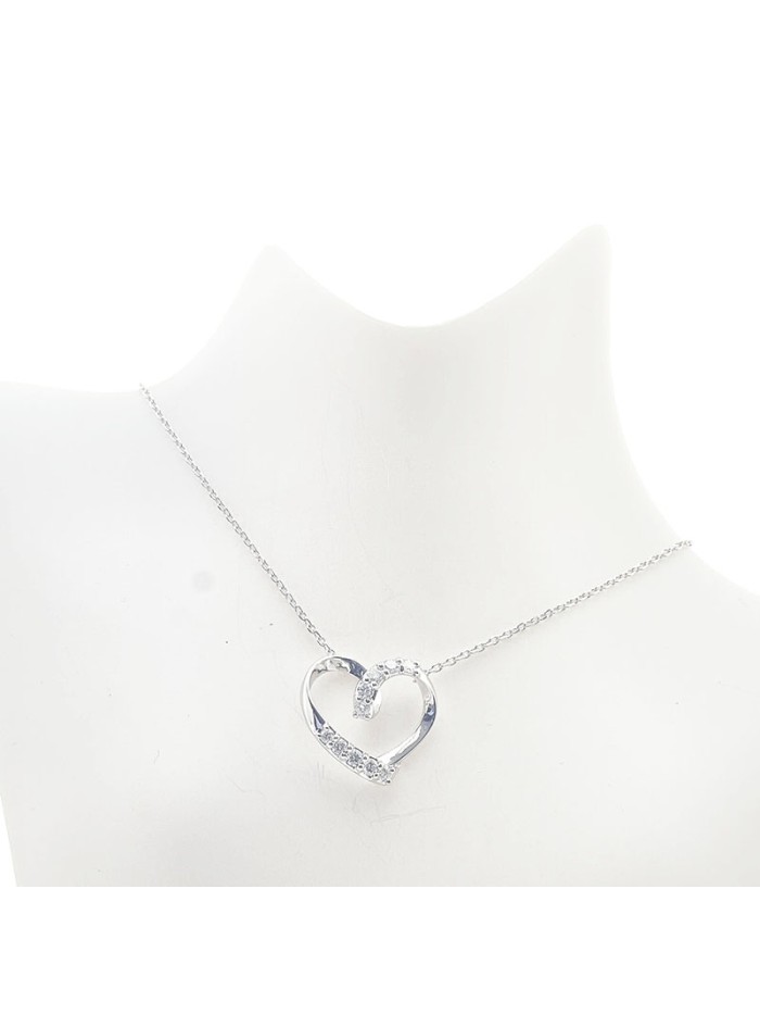 18K Heart Cut Pendant Necklace