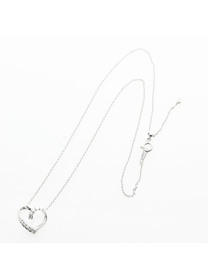 18K Heart  Cut Pendant Necklace