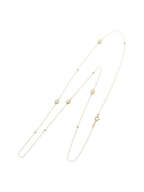 18K Beaded Chain Necklace