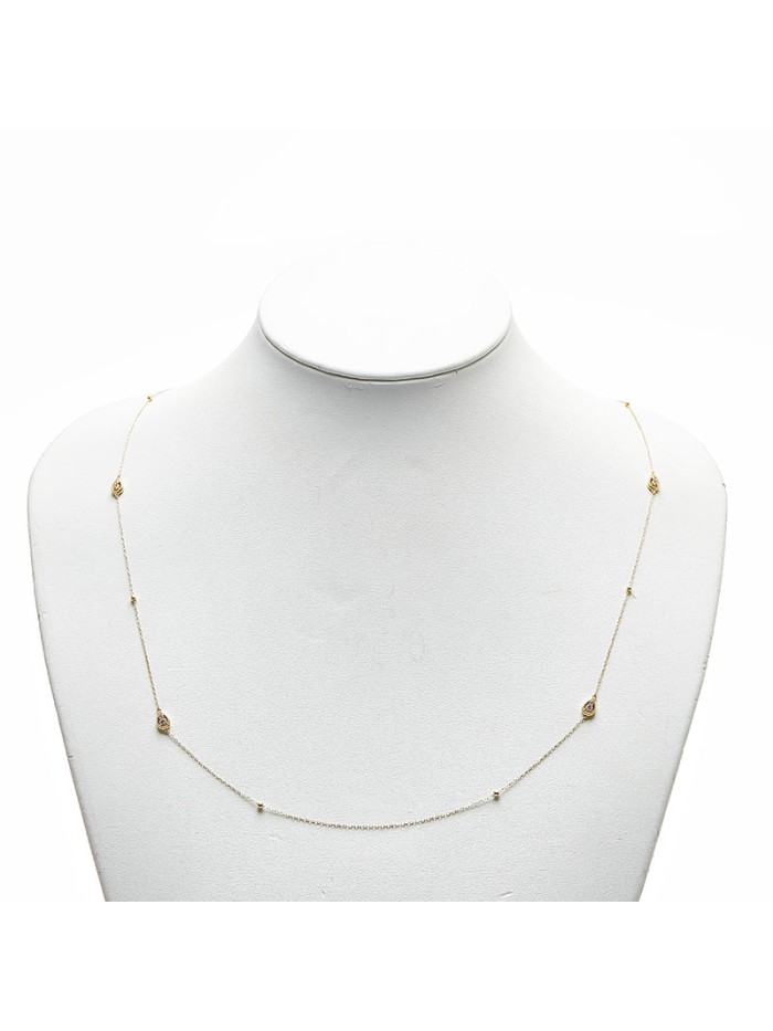 18K Beaded Chain Necklace