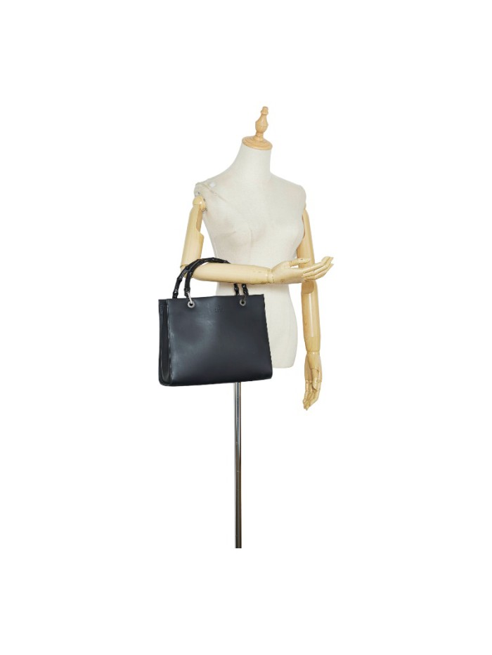 Leather Bamboo Handbag