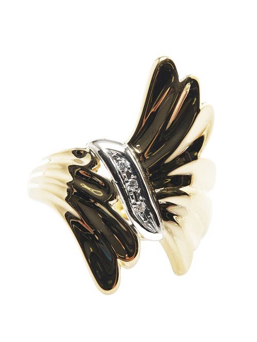 18k Gold & Platinum Wing Ring