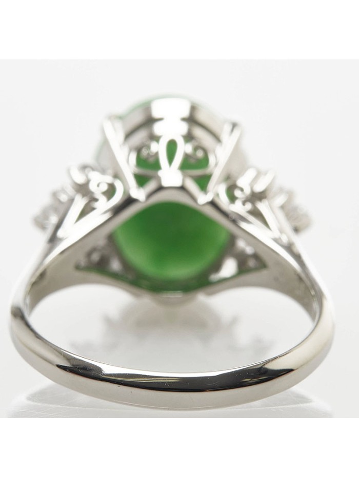 Platinum Jade Ring