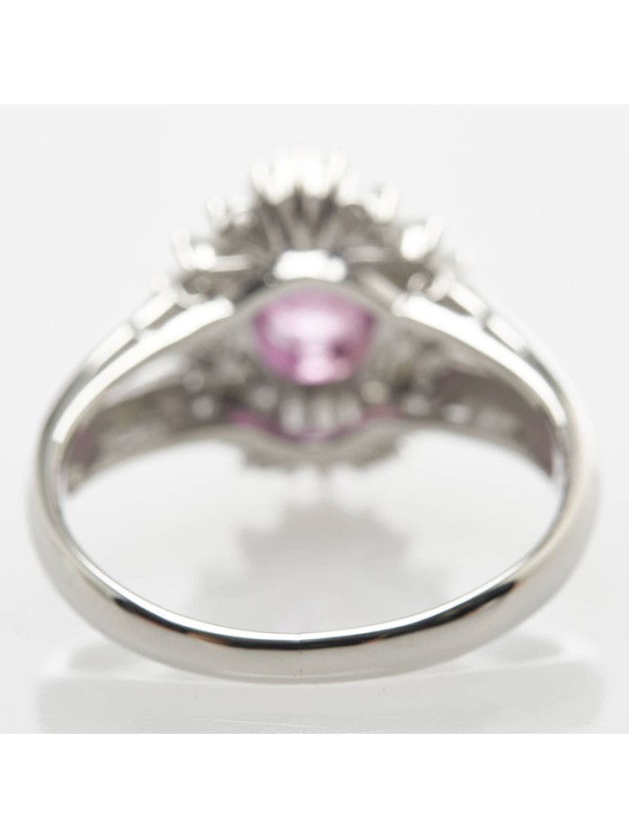 Platinum Diamond & Ruby Ring