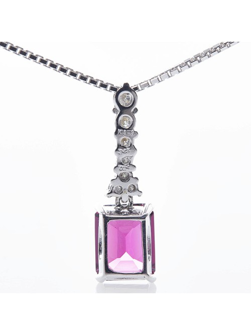18K Garnet Drop Necklace