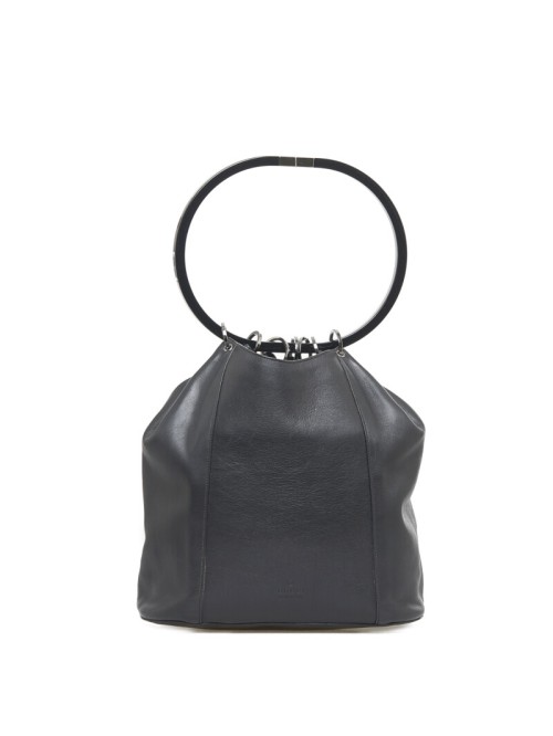 Leather Ring Handle Bag