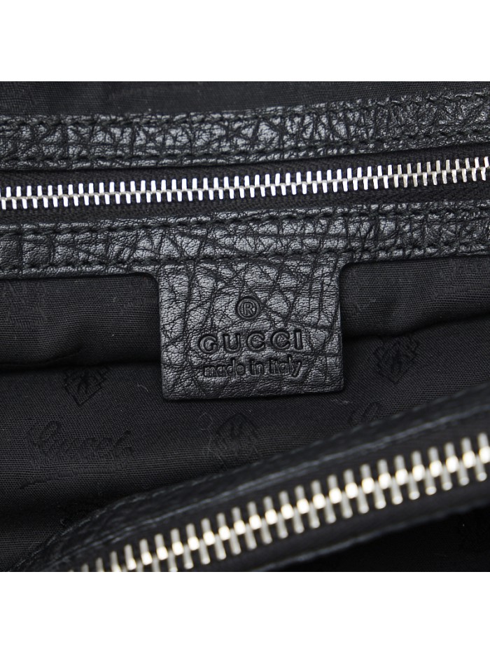 Leather Bamboo Bar Shoulder Bag