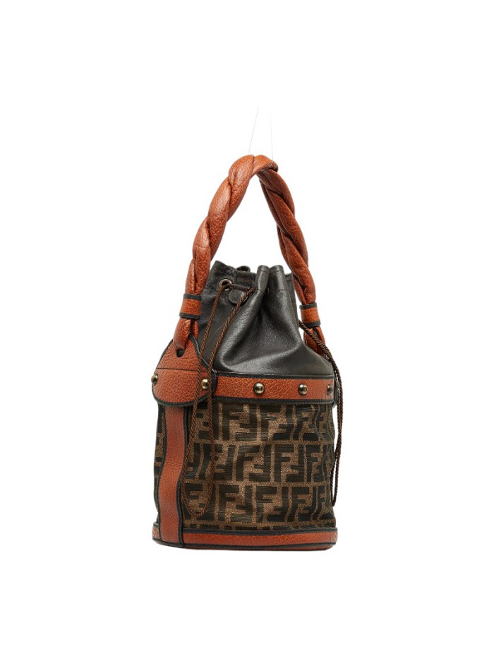 Zucca Canvas & Leather Palazzo Bucket Bag