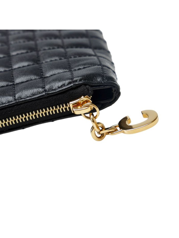 C Charm Quilted Leather Clutch Bag