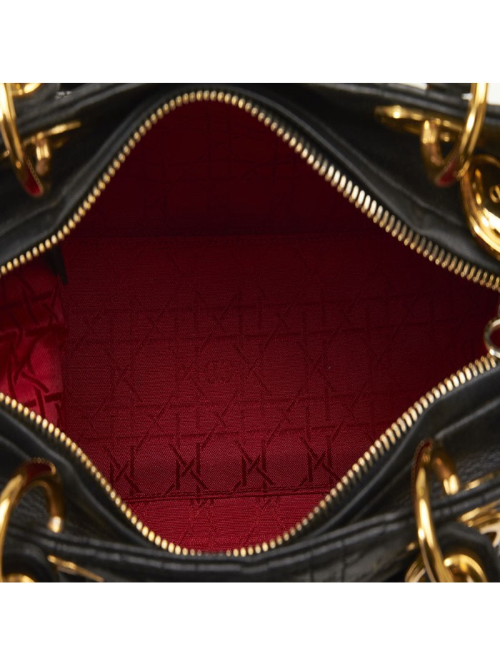 Medium Cannage Leather Lady Dior