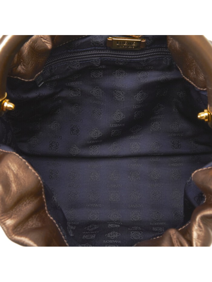 Leather Drawstring Handbag