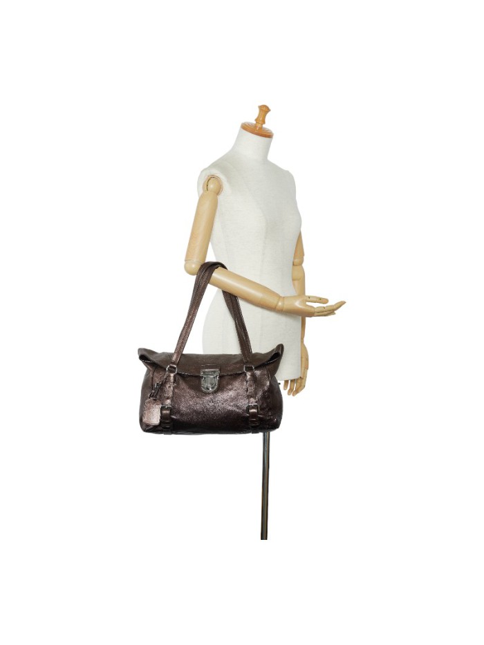Vitello Lux Foldover Handbag