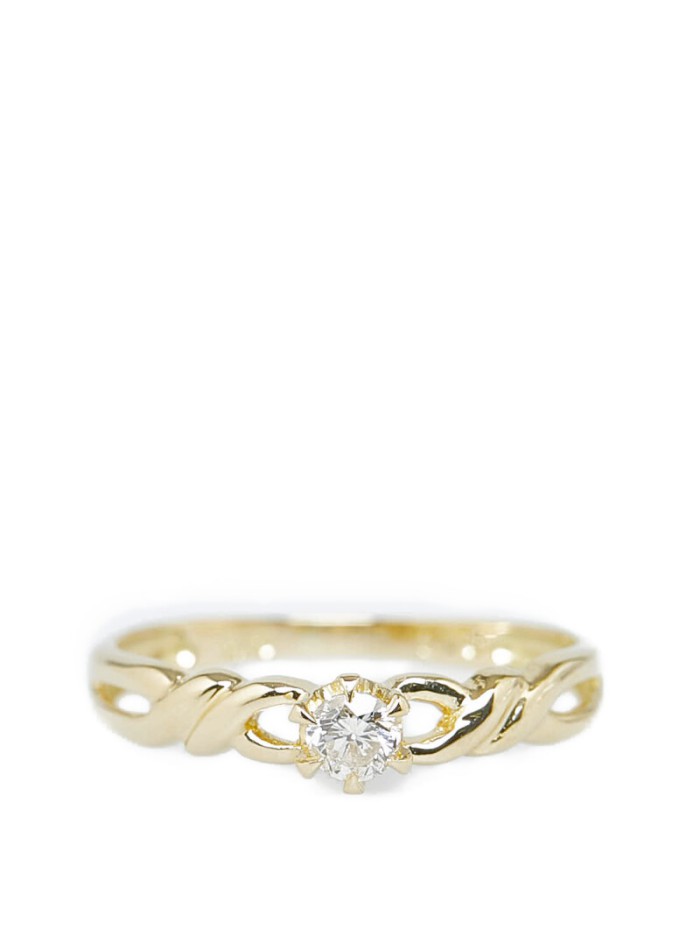 18K Solitaire Ring