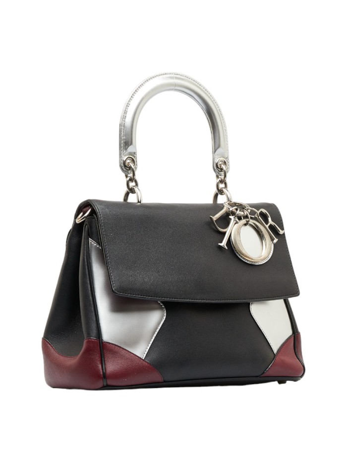 Leather Tricolor Be Dior Flap Bag