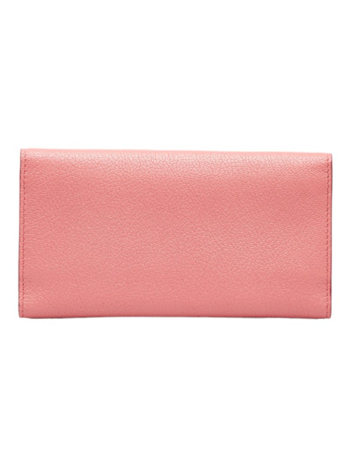 Leather D-Ring Continental Wallet