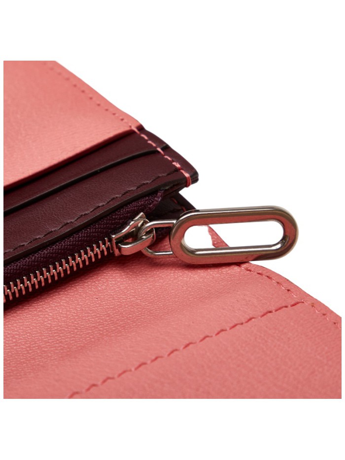 Leather D-Ring Continental Wallet