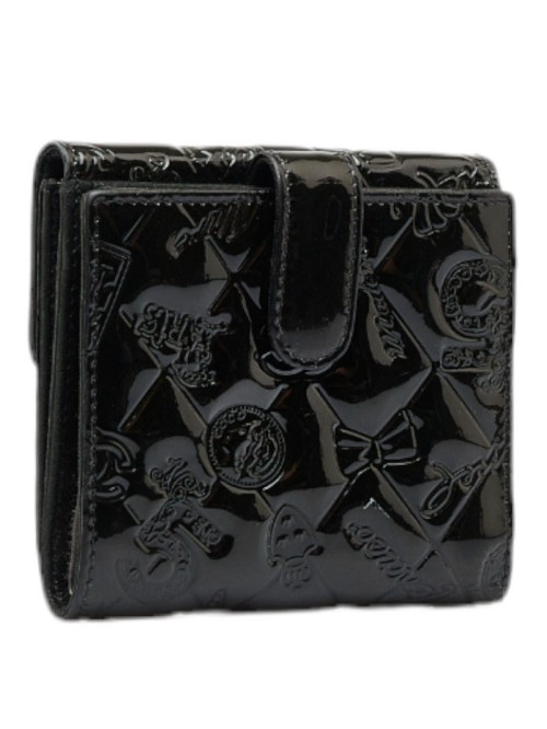 Quilted Patent Lucky Charm Compact Wallet