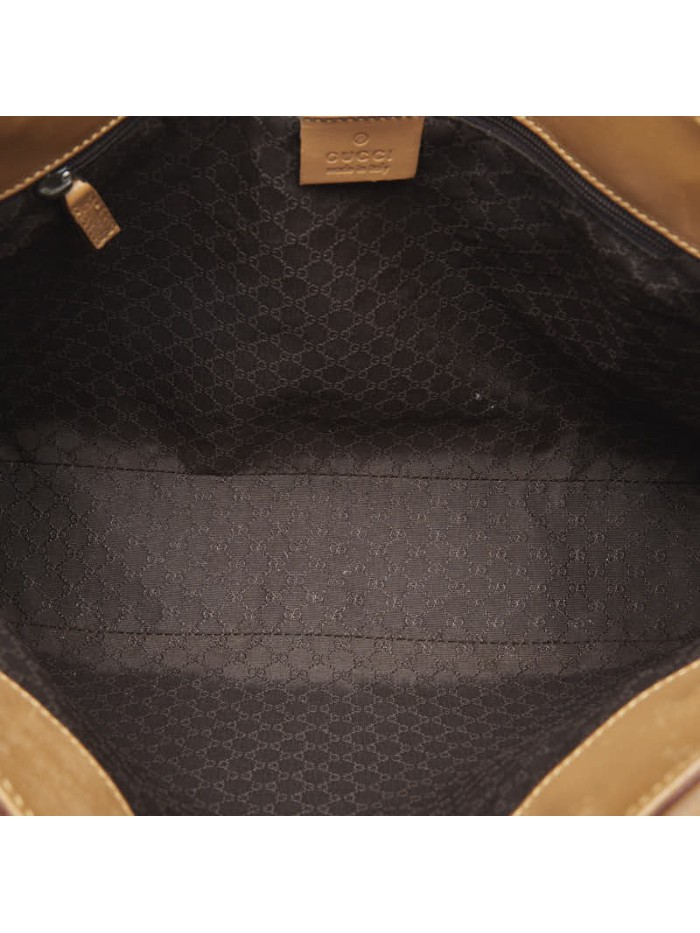 Leather Web Tote Bag