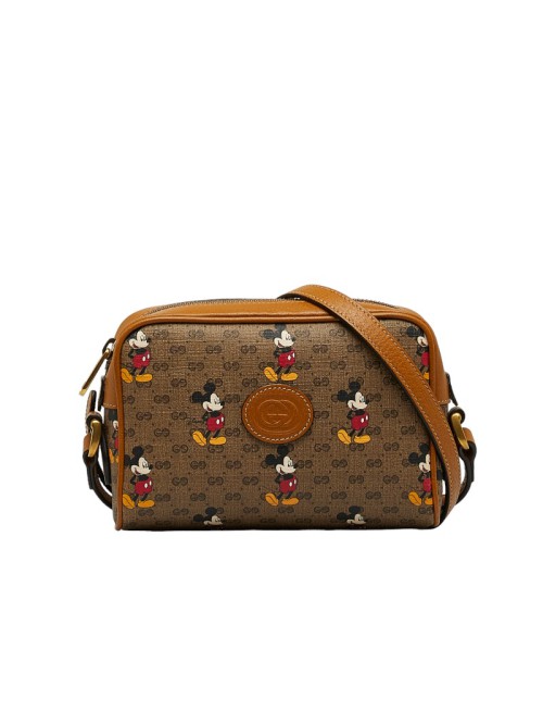 GG Supreme Mickey Mouse Zip Shoulder Bag