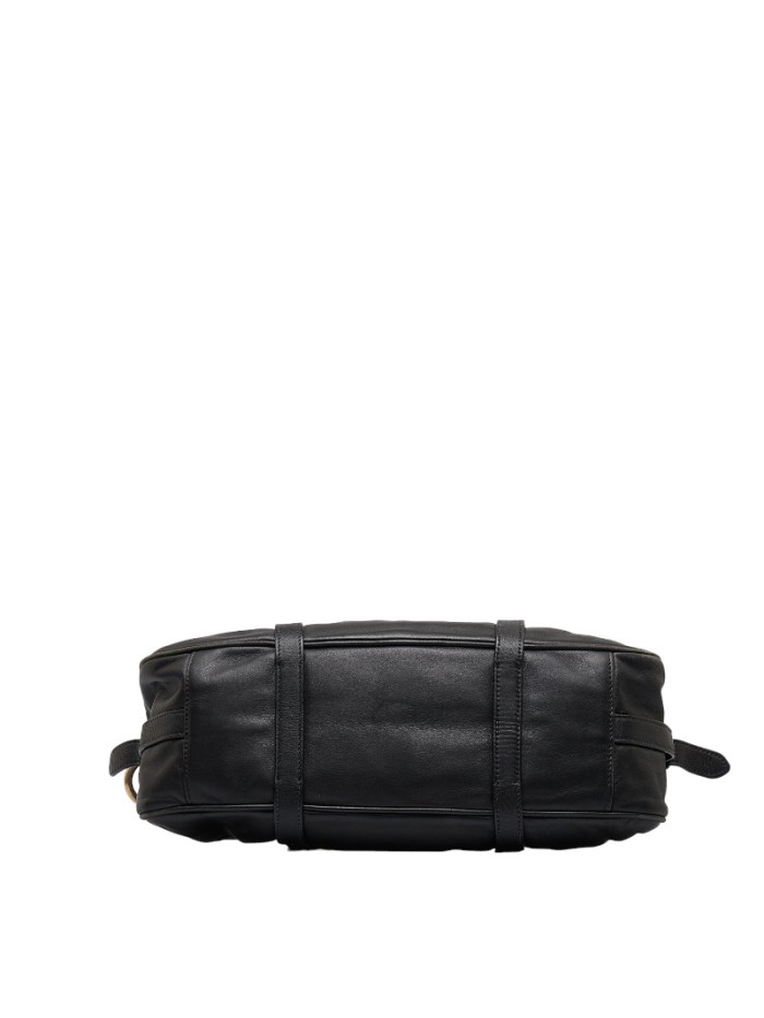 Leather Belted Handbag 