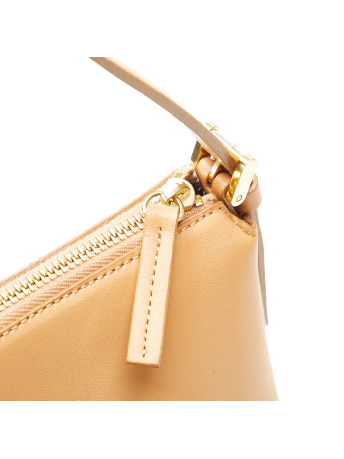 Leather Zip Shoulder Bag