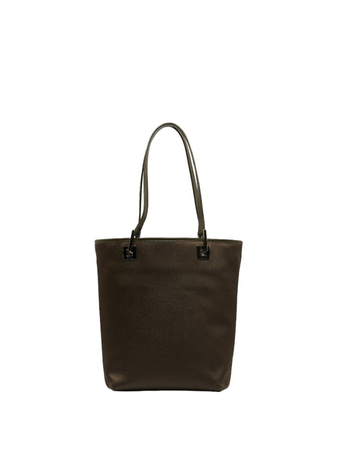 Leather Bucket Tote Bag