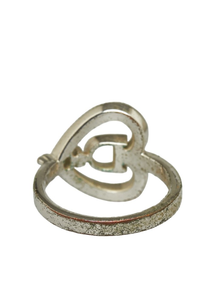 Logo Rhinestone Heart Ring