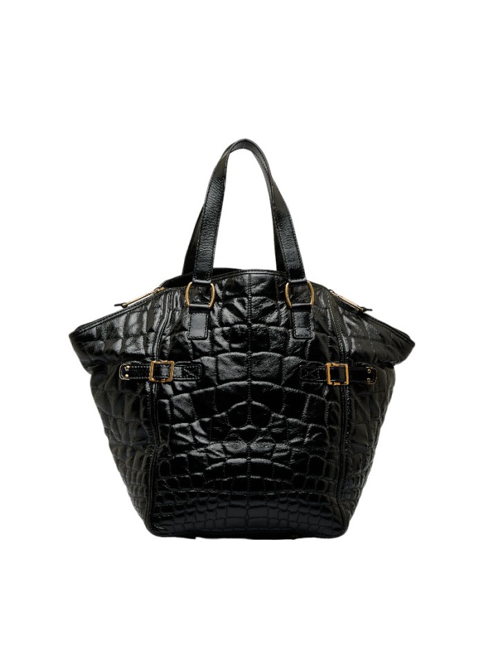 Embossed Leather Downtown Tote Bag
