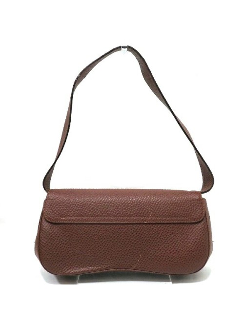 Double Gancini Leather Shoulder Bag