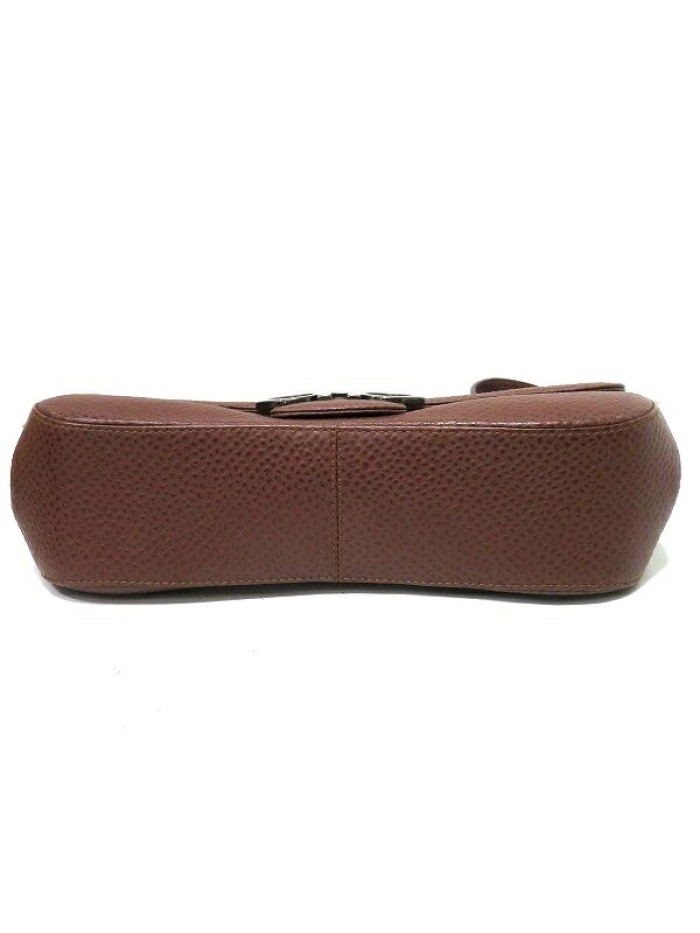 Double Gancini Leather Shoulder Bag