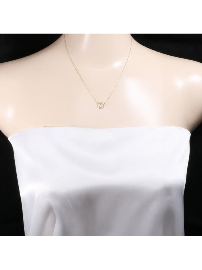 18K Circle Pearl Necklace