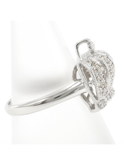 18k Gold Diamond Crown Ring