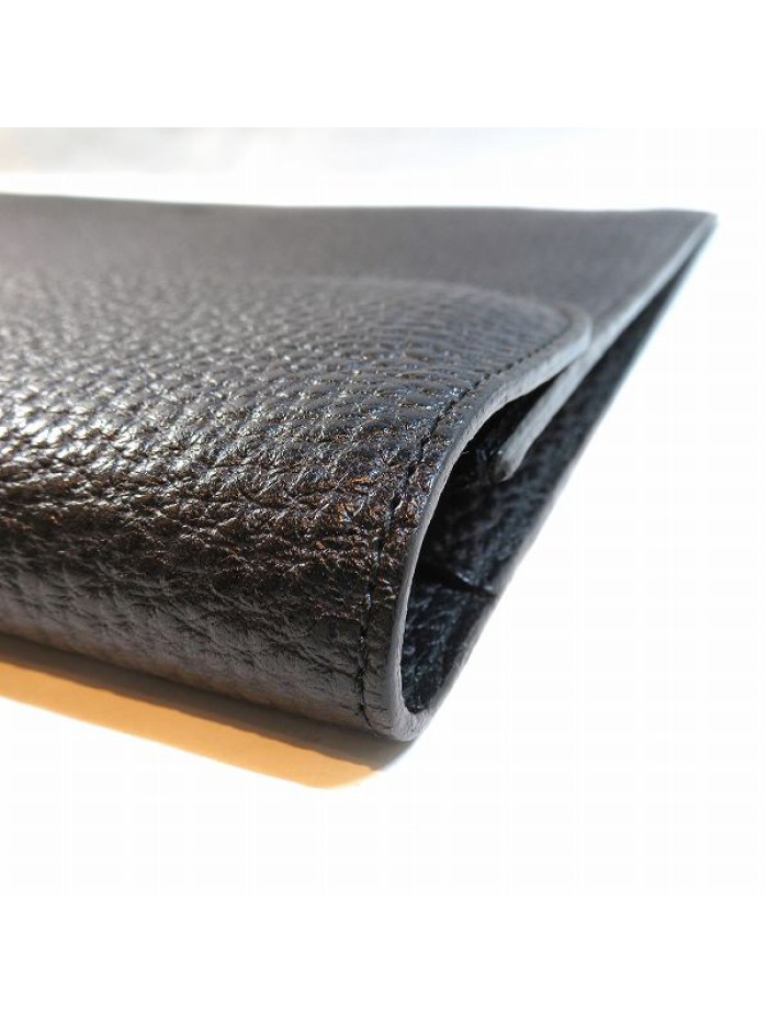 Leather Document Clutch Bag