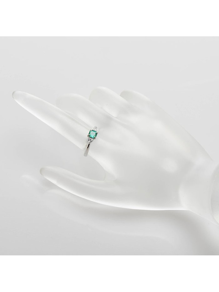 Platinum Emerald Ring