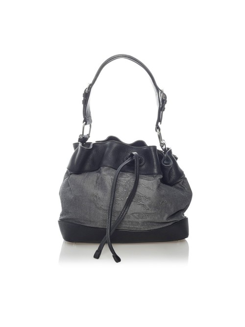 Canvas and Leather Bucket Bag