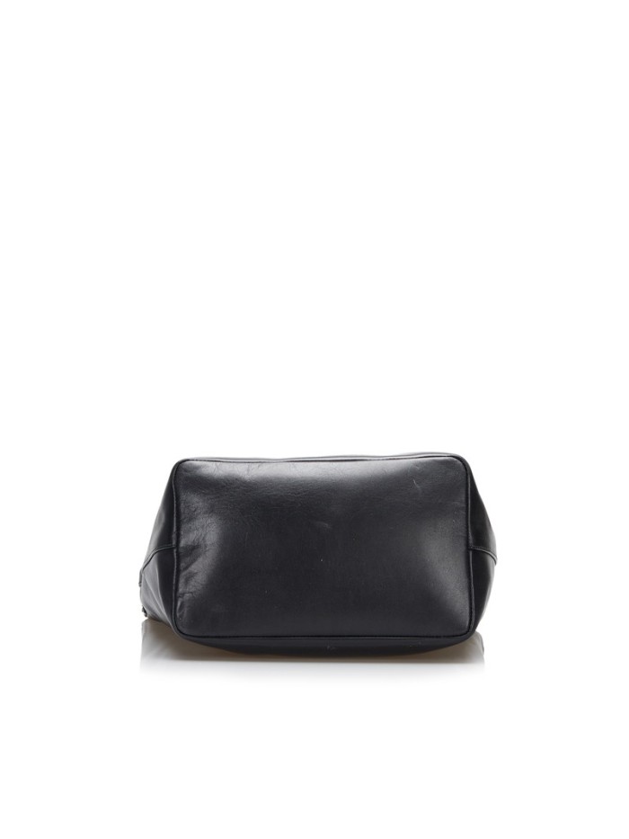 Bamboo Leather Shoulder Bag
