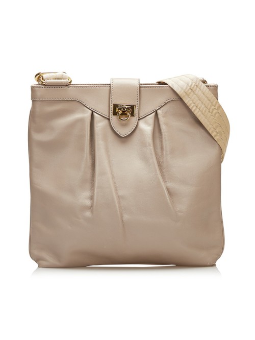 Gancini Leather Sling Bag