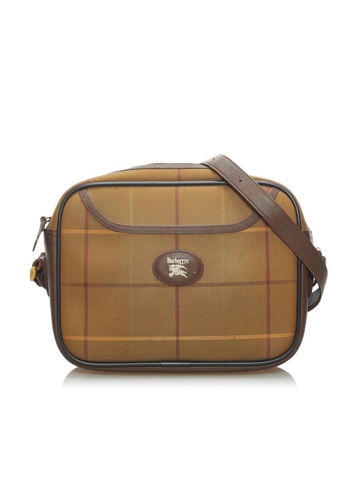 Plaid Canvas Crossbody Bag