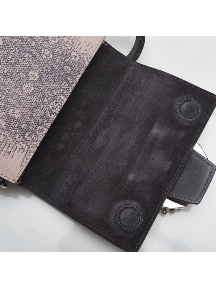 Printed Leather Madeline Crossbody Bag