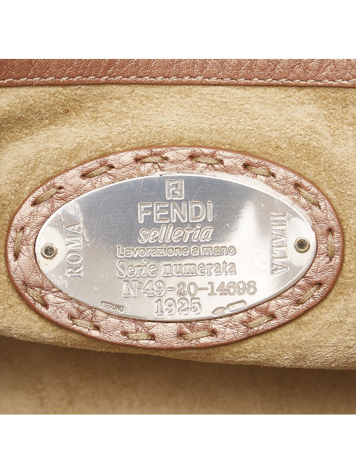 Metallic Leather Selleria Tote Bag